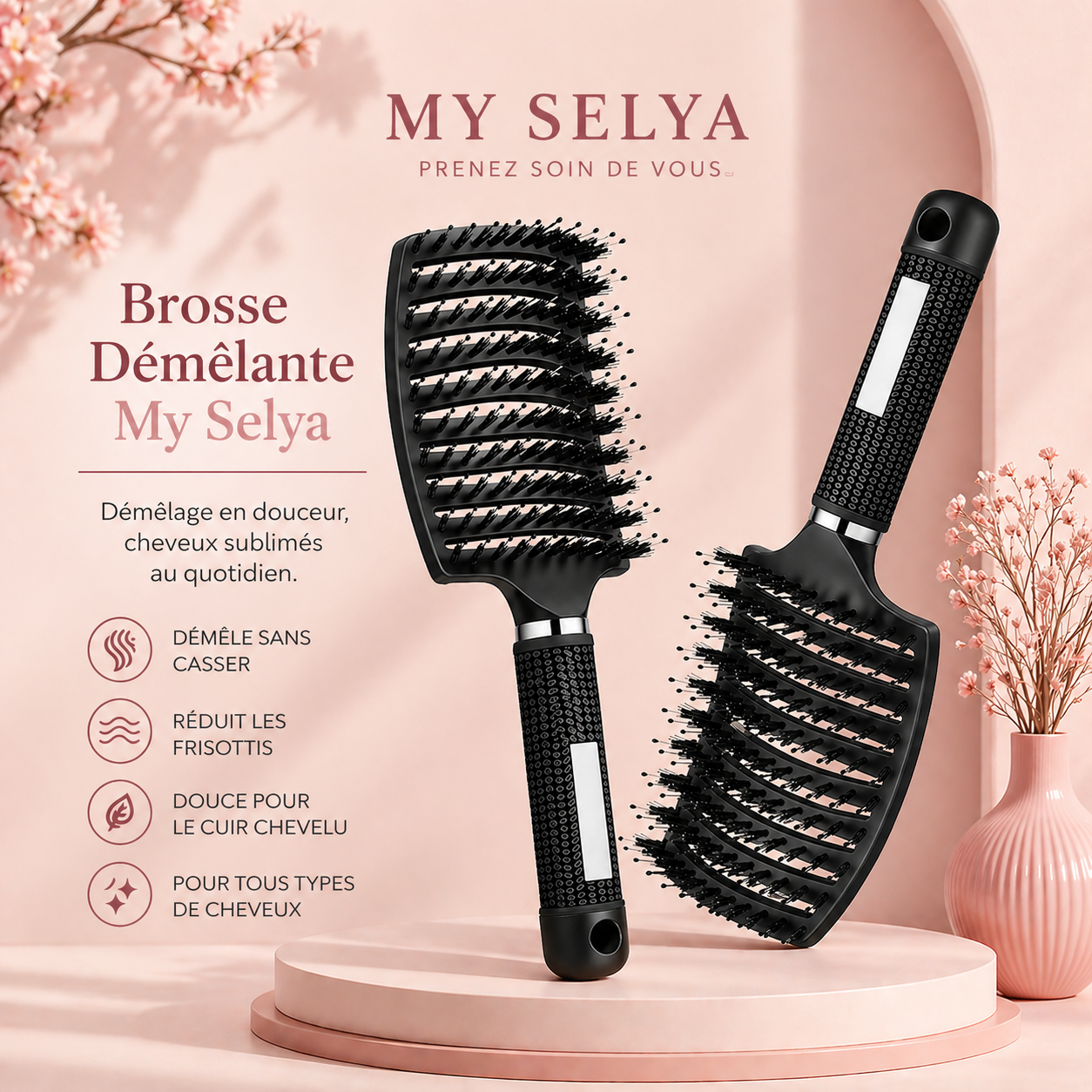 Brosse à cheveux MySelya